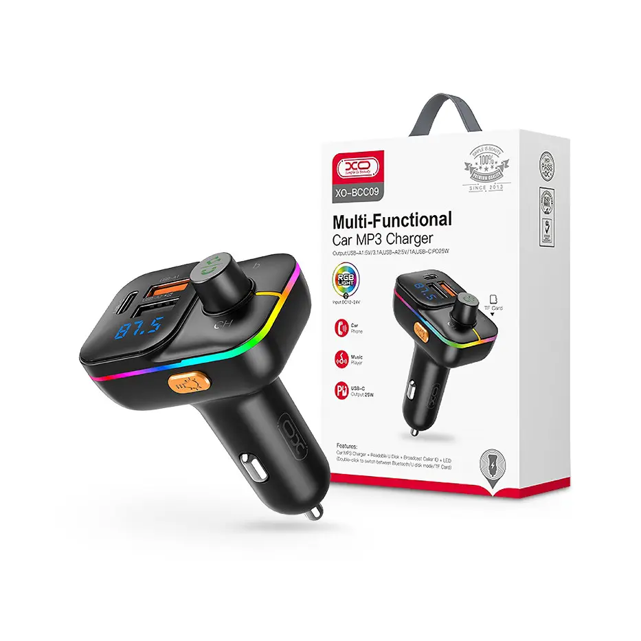 Transmetteur Bluetooth Voiture 25W – Appels Mains Libres, Musique & Charge Rapide LuxDrive