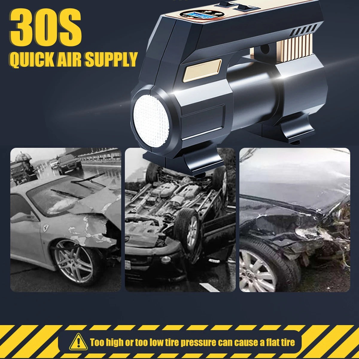 Compresseur d'Air Automatique 120W Digital - Gonfleur Pneu Portable 12V LuxDrive