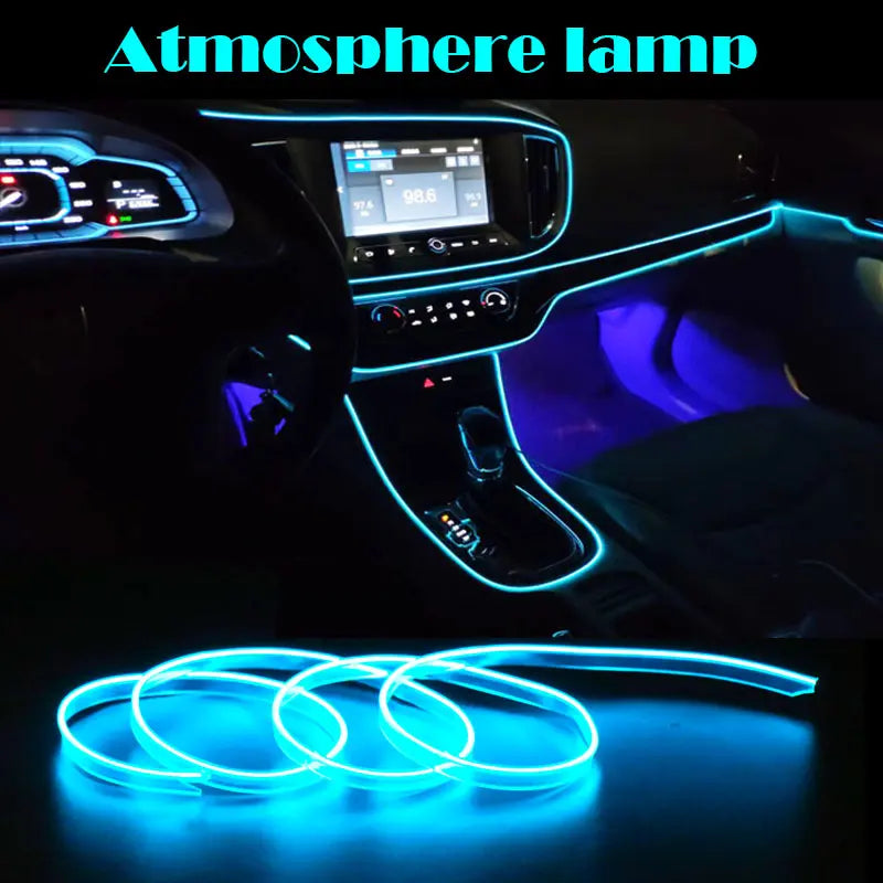 Bande LED Néon Voiture 1m - Ambiance RGB Flexible Imperméable 12V USB LuxDrive