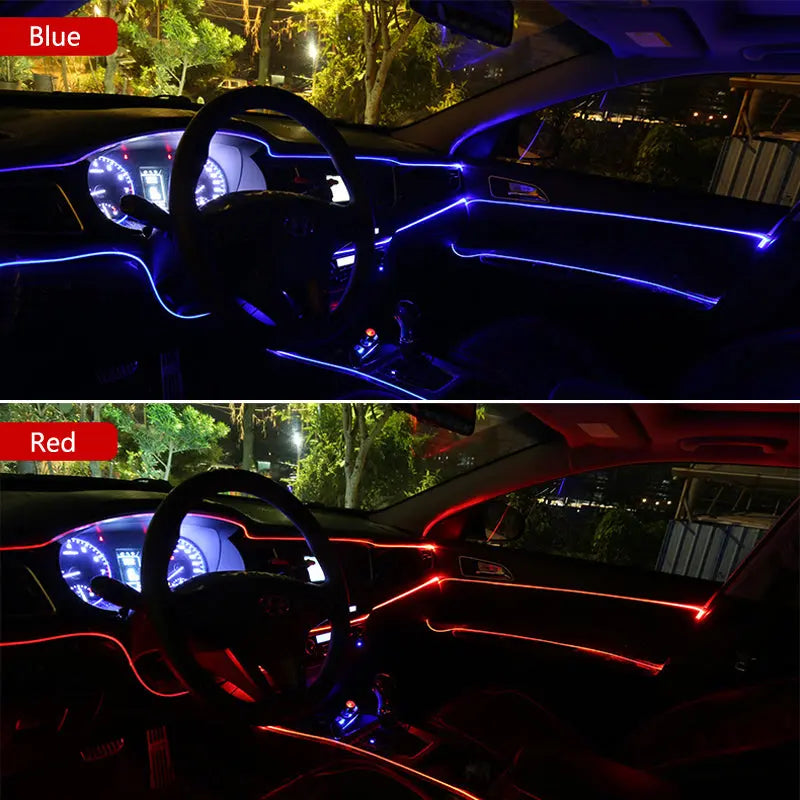 Bande LED Néon Voiture 1m - Ambiance RGB Flexible Imperméable 12V USB LuxDrive