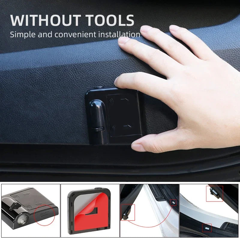 Projecteur LED de Portière Sans Fil – Lumière d’Accueil Universelle pour Voiture