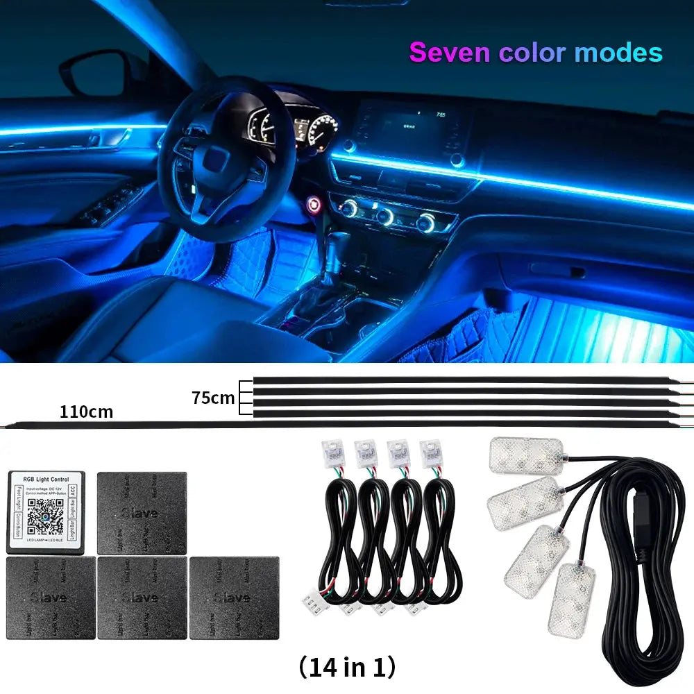 Kit LED Ambiance Voiture RGB – Effet Luxe & Musique 🎶 LuxDrive