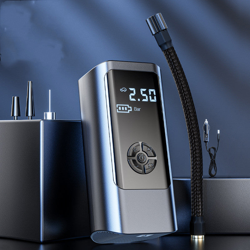 Compresseur d'Air Portable 4-en-1 avec Chargeur Sans Fil - Affichage Digital LED LuxDrive