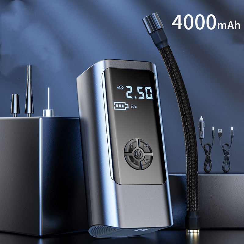 Compresseur d'Air Portable 4-en-1 avec Chargeur Sans Fil - Affichage Digital LED LuxDrive