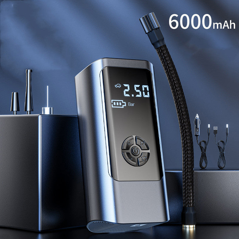 Compresseur d'Air Portable 4-en-1 avec Chargeur Sans Fil - Affichage Digital LED LuxDrive